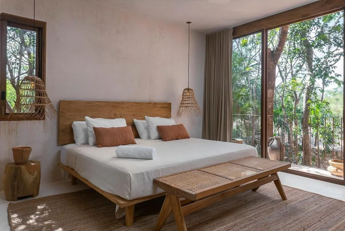 Boho Organic 3Br Villa, Gated Community, Rooftop Tulum